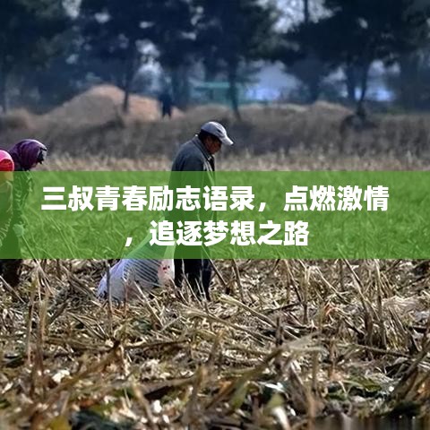 三叔青春勵志語錄，點燃激情，追逐夢想之路