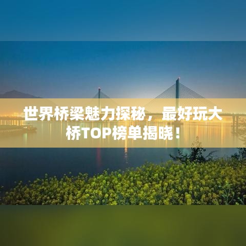 世界橋梁魅力探秘，最好玩大橋TOP榜單揭曉！