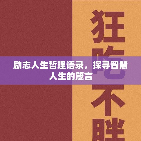 勵(lì)志人生哲理語(yǔ)錄，探尋智慧人生的箴言