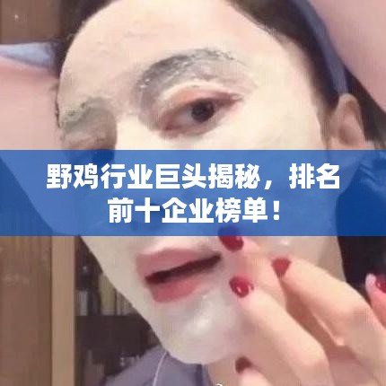 野雞行業(yè)巨頭揭秘，排名前十企業(yè)榜單！