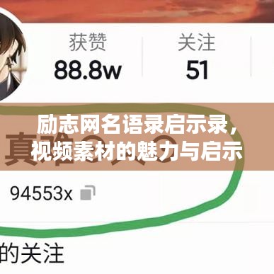 勵志網名語錄啟示錄，視頻素材的魅力與啟示