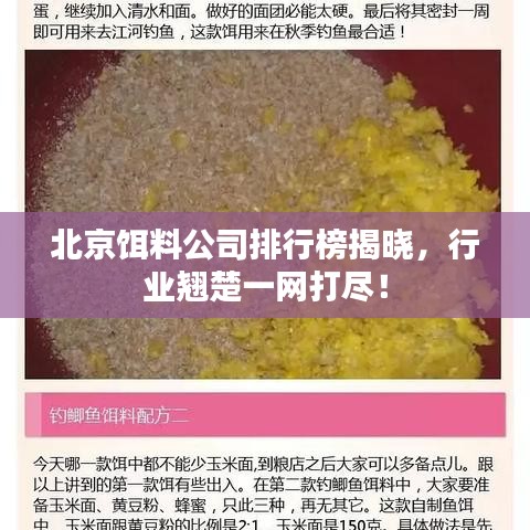 北京餌料公司排行榜揭曉，行業(yè)翹楚一網(wǎng)打盡！