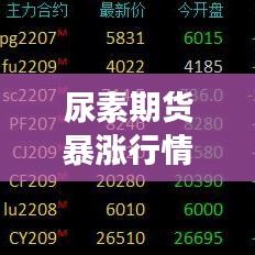 尿素期貨暴漲行情揭秘，今日最新動態(tài)與市場深度解讀