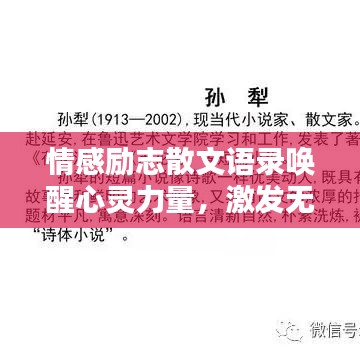 情感勵志散文語錄喚醒心靈力量，激發(fā)無限潛能的視頻