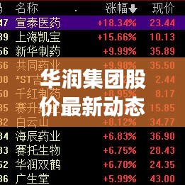 華潤集團股價最新動態(tài)及市場洞察消息速遞