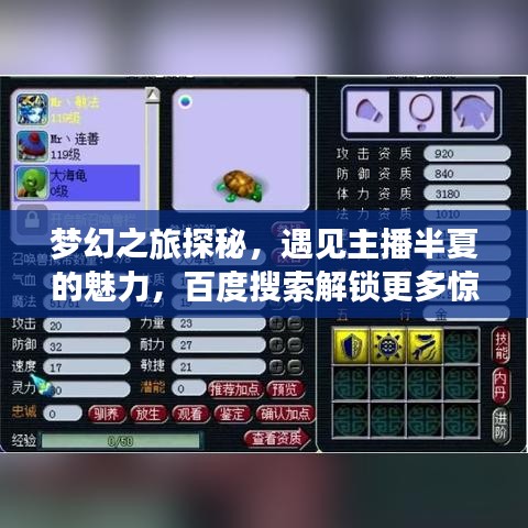 夢(mèng)幻之旅探秘，遇見主播半夏的魅力，百度搜索解鎖更多驚喜