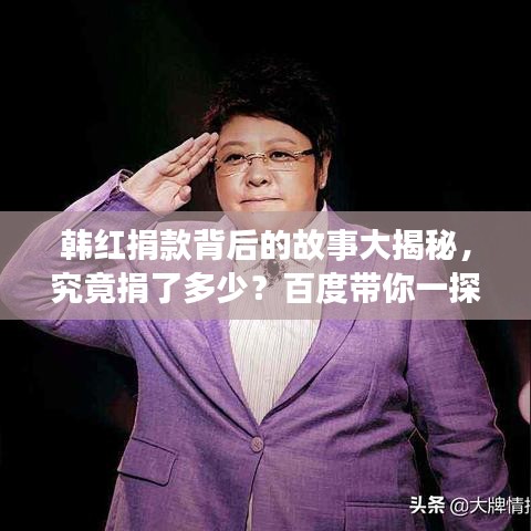 韓紅捐款背后的故事大揭秘，究竟捐了多少？百度帶你一探究竟！