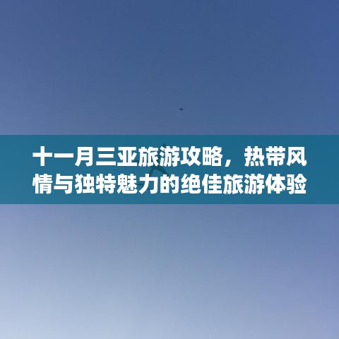 十一月三亞旅游攻略，熱帶風(fēng)情與獨特魅力的絕佳旅游體驗