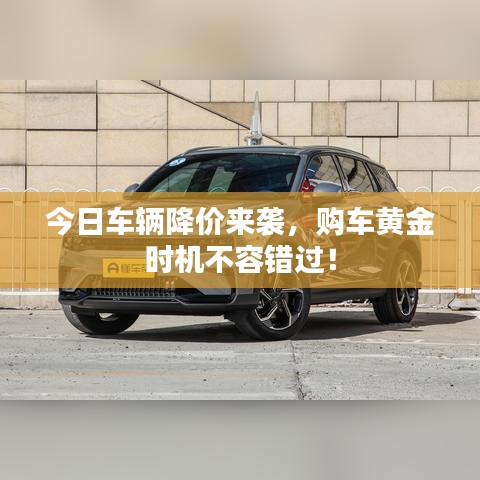 今日車輛降價(jià)來襲，購車黃金時(shí)機(jī)不容錯(cuò)過！