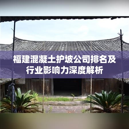 福建混凝土護(hù)坡公司排名及行業(yè)影響力深度解析