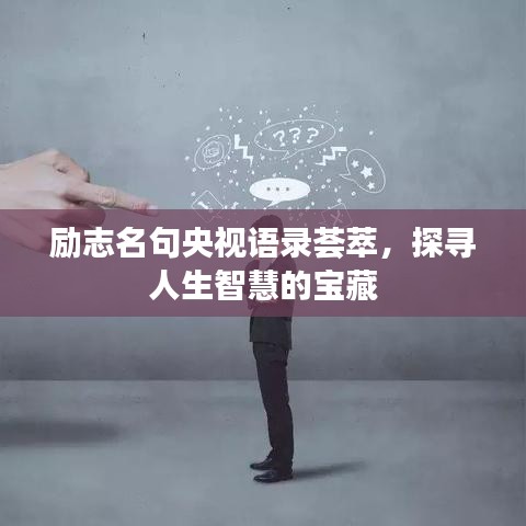 勵(lì)志名句央視語(yǔ)錄薈萃，探尋人生智慧的寶藏