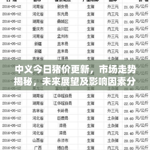 中義今日豬價更新，市場走勢揭秘，未來展望及影響因素分析