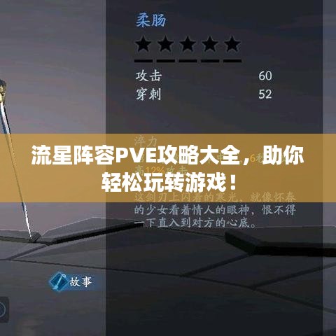 流星陣容PVE攻略大全，助你輕松玩轉(zhuǎn)游戲！