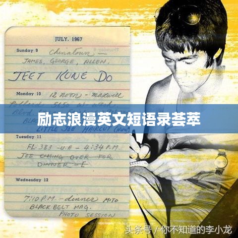 勵(lì)志浪漫英文短語錄薈萃