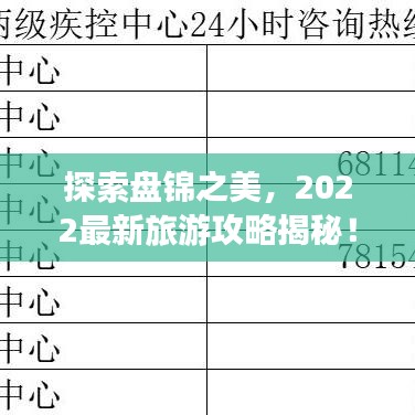 探索盤錦之美，2022最新旅游攻略揭秘！