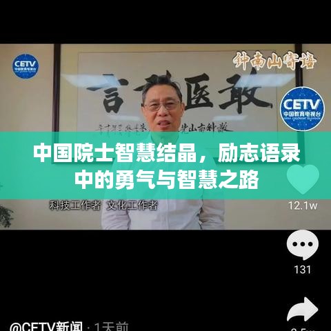 中國院士智慧結(jié)晶，勵志語錄中的勇氣與智慧之路