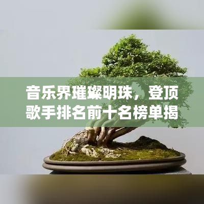 音樂界璀璨明珠，登頂歌手排名前十名榜單揭曉！