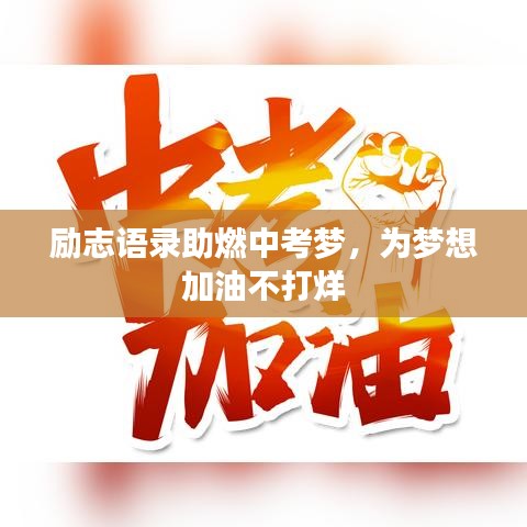 勵(lì)志語錄助燃中考?jí)簦瑸閴?mèng)想加油不打烊