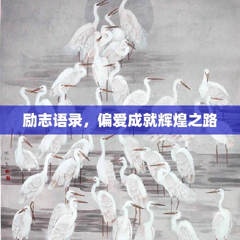 勵志語錄，偏愛成就輝煌之路