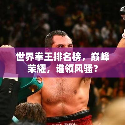 世界拳王排名榜，巔峰榮耀，誰領(lǐng)風騷？