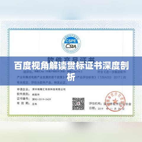 百度視角解讀貫標(biāo)證書深度剖析