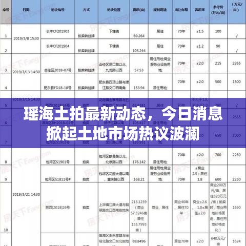瑤海土拍最新動(dòng)態(tài)，今日消息掀起土地市場(chǎng)熱議波瀾