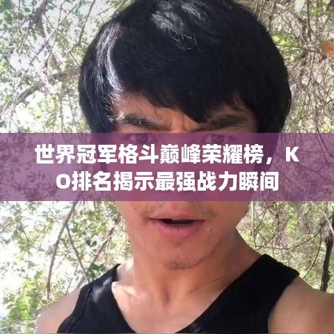 世界冠軍格斗巔峰榮耀榜，KO排名揭示最強(qiáng)戰(zhàn)力瞬間