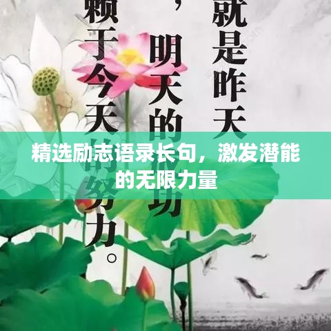 精選勵(lì)志語(yǔ)錄長(zhǎng)句，激發(fā)潛能的無(wú)限力量