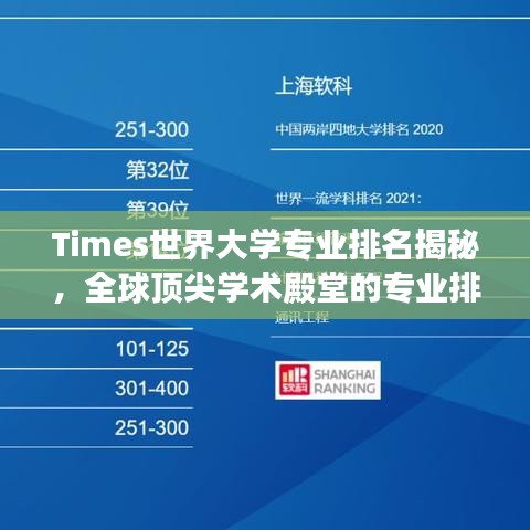 Times世界大學專業(yè)排名揭秘，全球頂尖學術殿堂的專業(yè)排名之路探索